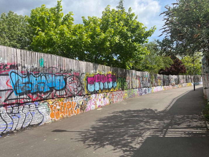 Street Cred — colourful graffiti wall in Portsmouth